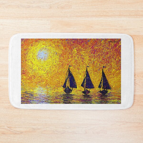 Item preview, Sailing With The Sunset By ArtGuru 0132 - Drip Painting On Canvas designed and sold by Art Guru.
