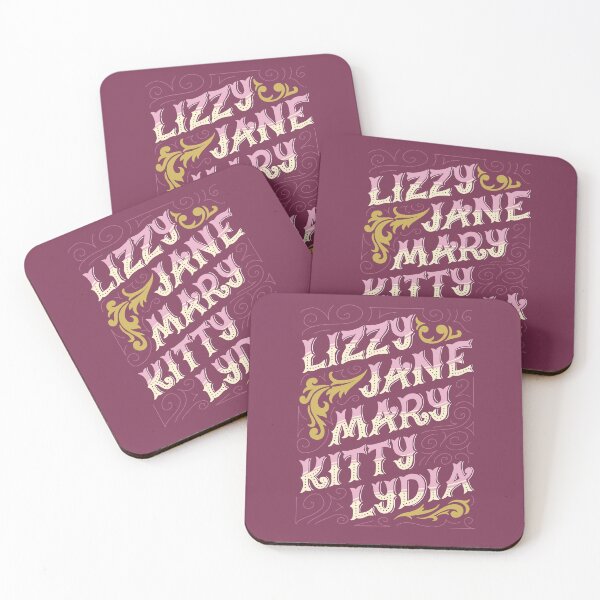 Item preview, Pride and Prejudice - The Bennet sisters handlettered illustration designed and sold by uellaaa.