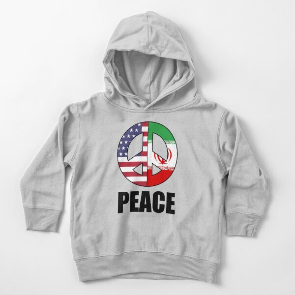 World Peace NO to WW3 Iran vs USA Toddler Pullover Hoodie