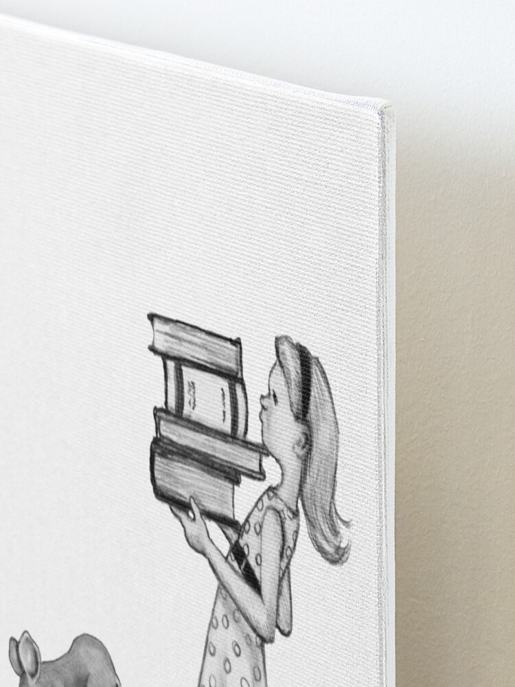 Book Lover Book Worm Woman Reading Books Pencil Art Art Board Print for  Sale by Joyce Geleynse