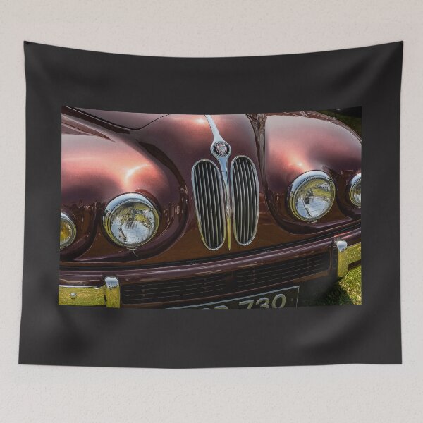 Item preview, The front of a red 1950s Bristol Type 403 on display at a car show designed and sold by Graham Cornall.