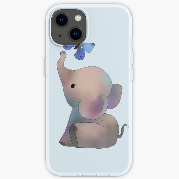 Elephant with a butterfly iPhone Soft Case