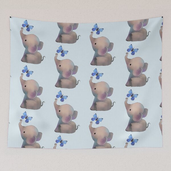 Item preview, Elephant with a butterfly designed and sold by Blumchen.