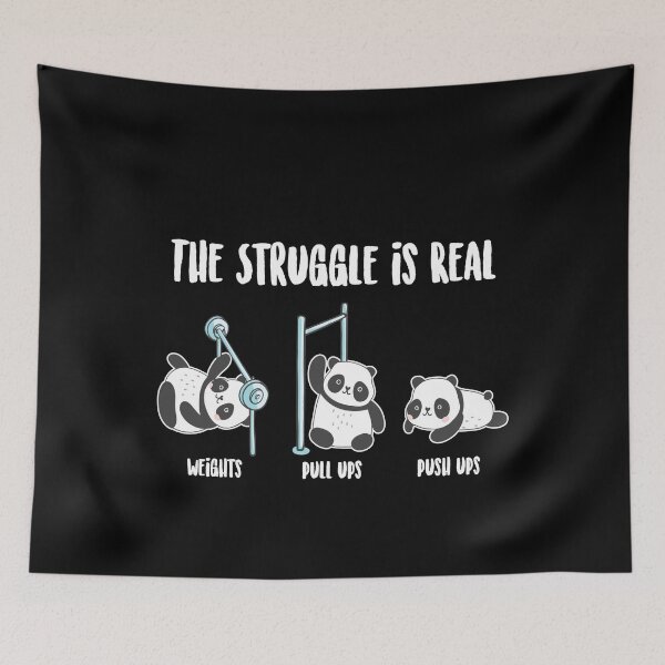 Item preview, Panda Bear Gifts - Funny Weightlifter Gifts - The Struggle Is Real - Panda Gym designed and sold by kntranhoang.
