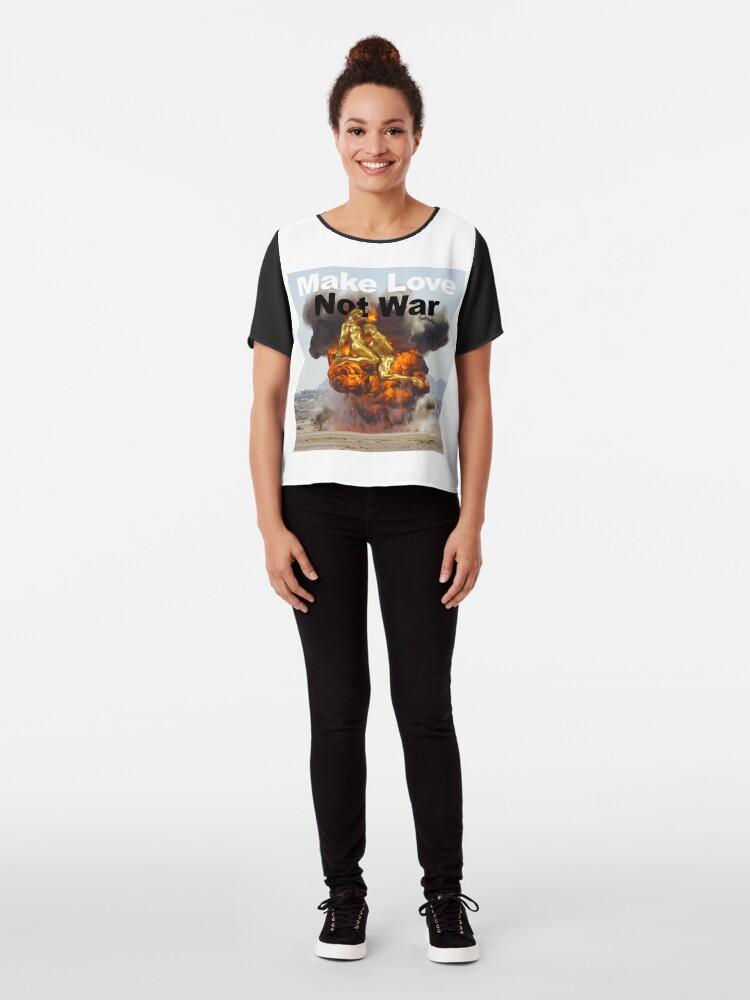 Alternate view of Make Love, Not War Chiffon Top