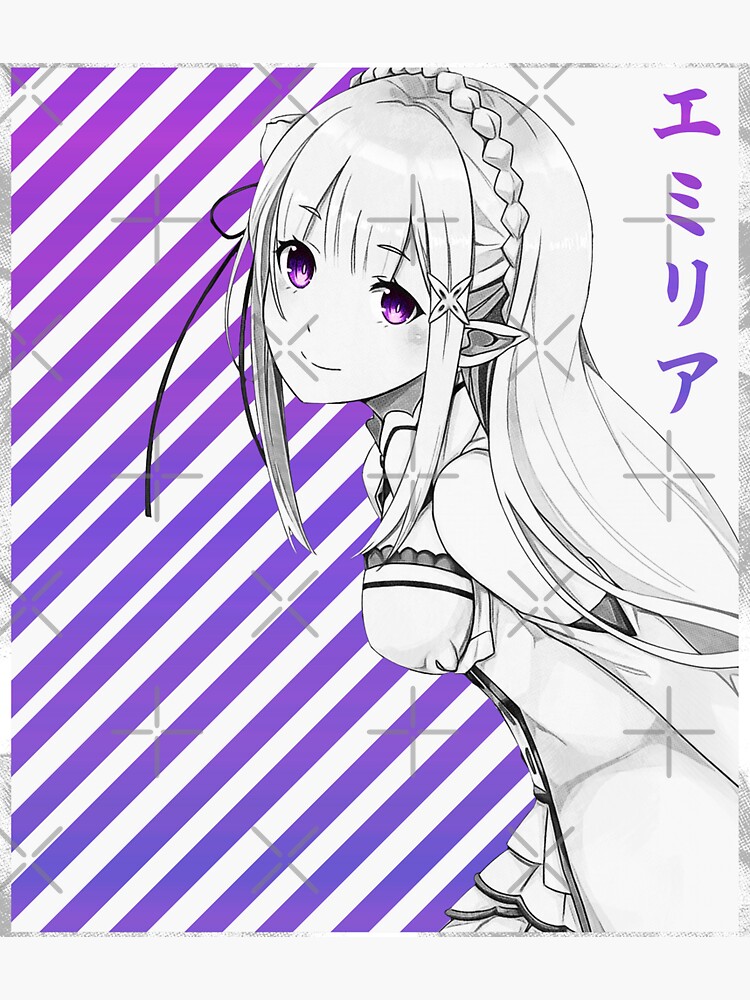 drawing anime girl - Emilia エミリア - [ Re:Zero kara Hajimeru Isekai Seikatsu  ] 