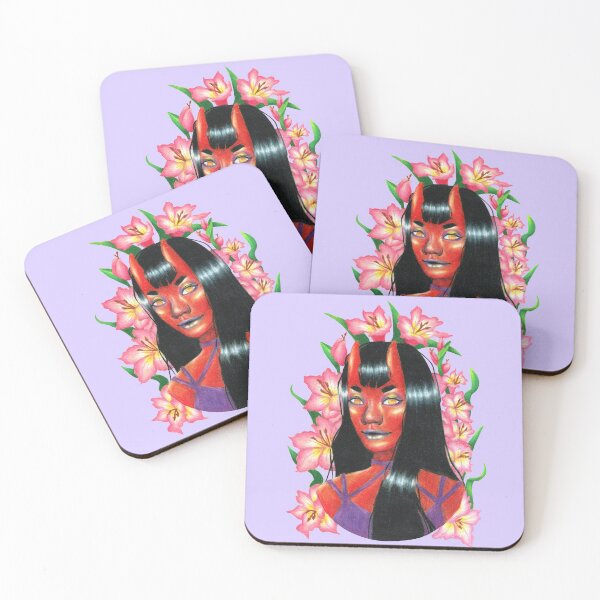 Item preview, Demon Girl with Gladiolus Flowers designed and sold by butayart.