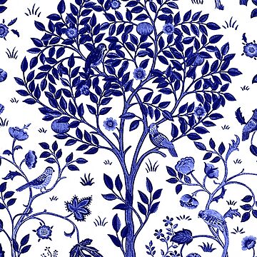 William Morris Tree of Life, Cobalt Blue and White Crossbody Bag