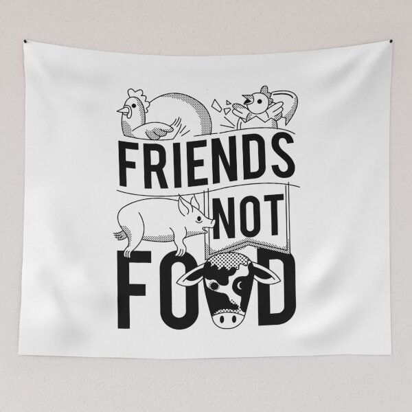 Item preview, Vegan Vegetarian Animal Lover Friends Not Food Gift designed and sold by TooFlyDesign.