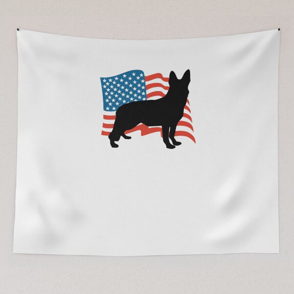 Item preview, German Shepherd Owner American Flag Fourth Of July Dog Mom Dog Dad Gift designed and sold by TooFlyDesign.