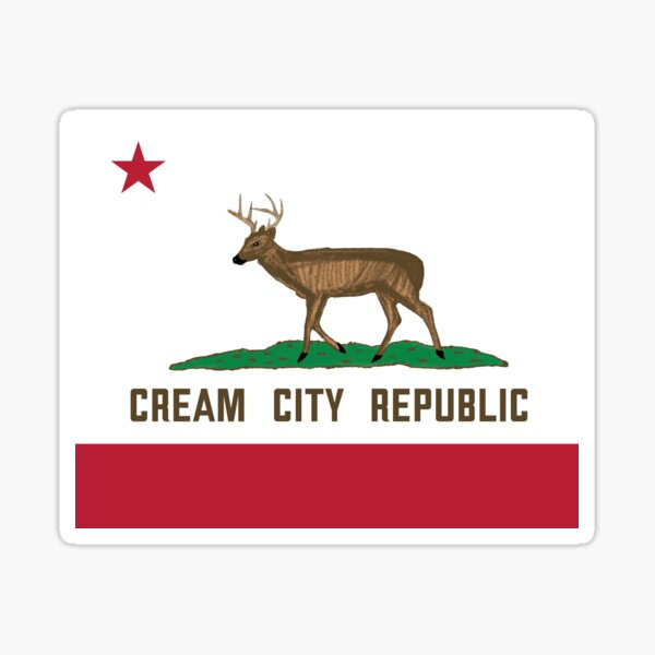Cream City Republic Flag Sticker