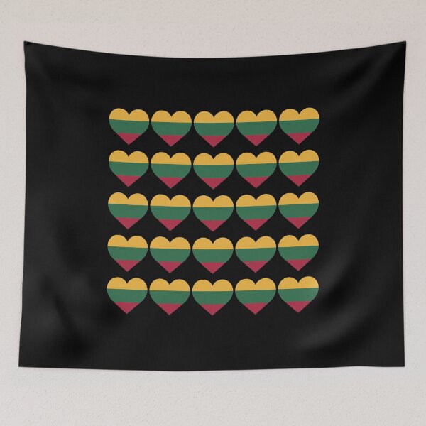 Item preview, Love My Lithuanian Hearts Flag designed and sold by HelloFromAja.