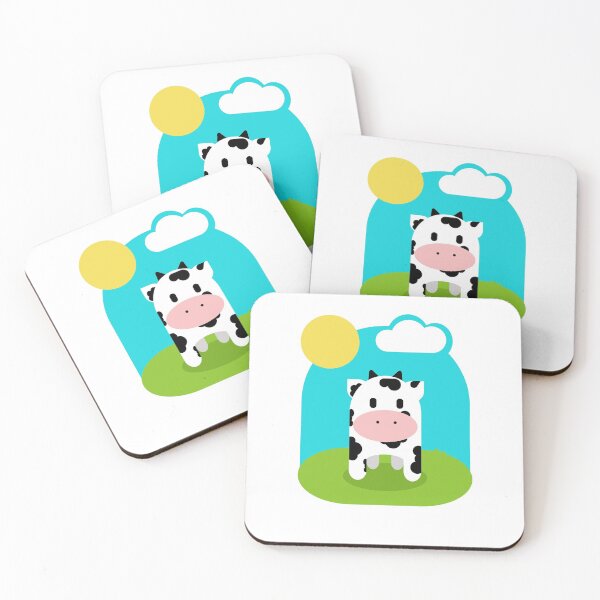 Item preview, Cute Cow in Field Design designed and sold by StuffNStickers.