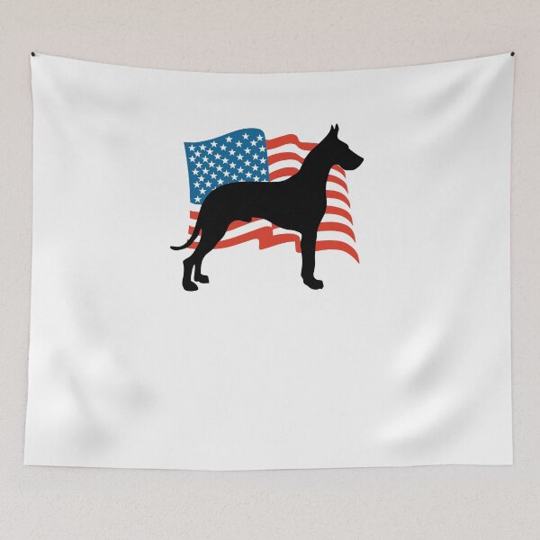 Item preview, Great Dane Owner American Flag Fourth Of July Dog Mom Dog Dad Gift designed and sold by TooFlyDesign.