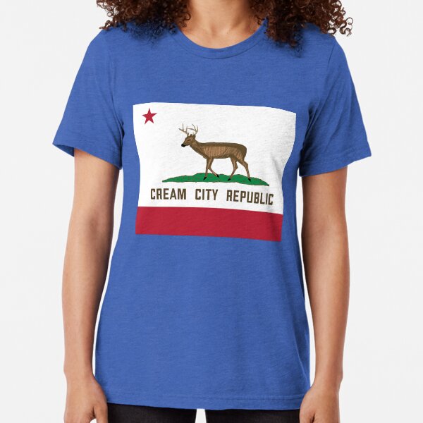 Cream City Republic Flag Tri-blend T-Shirt