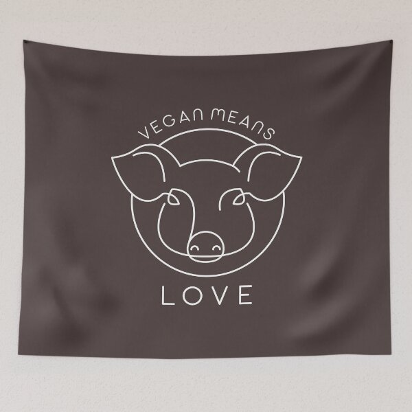 Item preview, Vegan means love designed and sold by oskyposters.