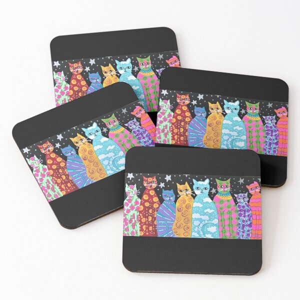 Item preview, Crazy colorful CATS designed and sold by gailtalmadge.