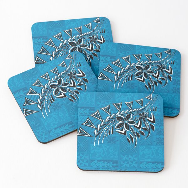 Item preview, Old Samoa Teal Tribal Primitive  designed and sold by sunnthreads.