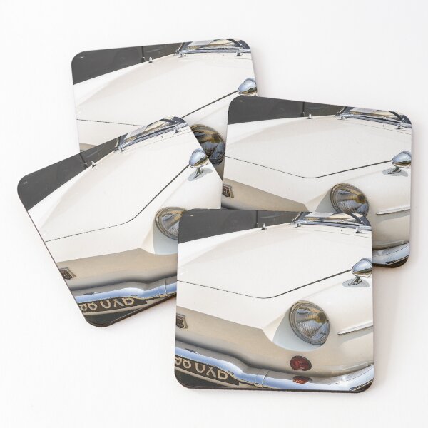 Item preview, The front of a white 1962 Renault Caravelle on display at a car show designed and sold by Graham Cornall.