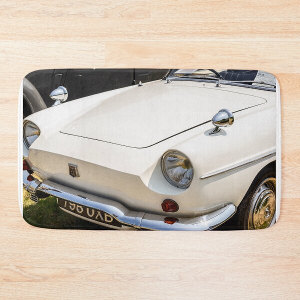 Item preview, The front of a white 1962 Renault Caravelle on display at a car show designed and sold by Graham Cornall.
