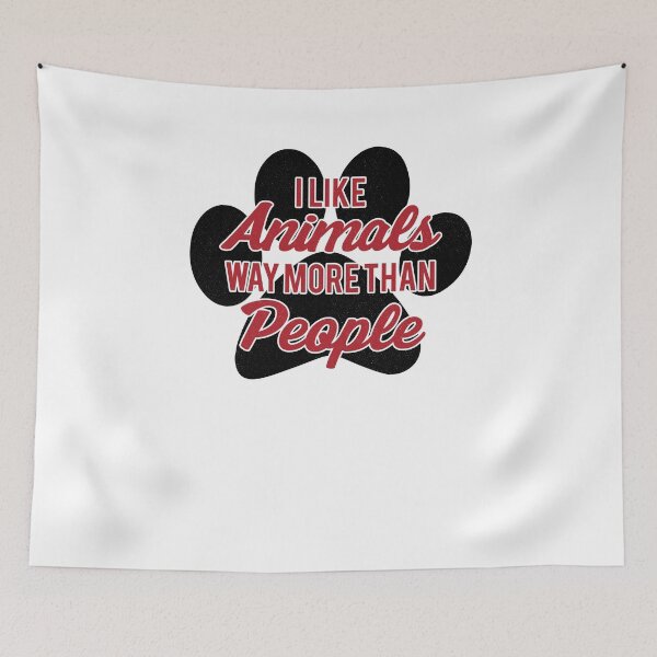 Item preview, Funny Animal Lover Gift I Like Animals More Than People designed and sold by TooFlyDesign.