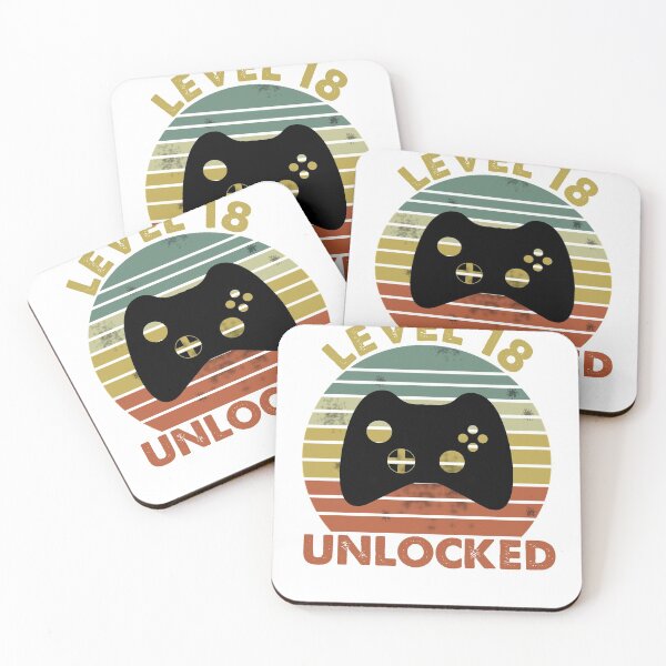 Item preview, Level 18 Unlocked Vintage Video Gamer 18th Birthday Gift T-Shirt T-Shirt designed and sold by Sarah38.