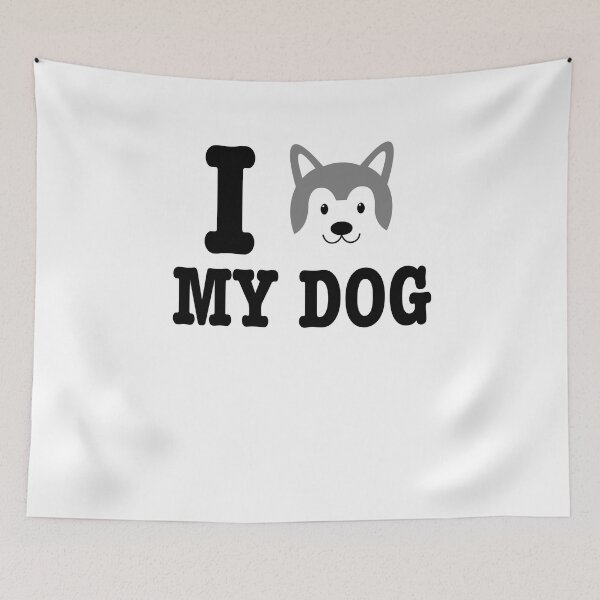 Item preview, I Love My Husky Dog Owner Pet Lover Gift designed and sold by TooFlyDesign.