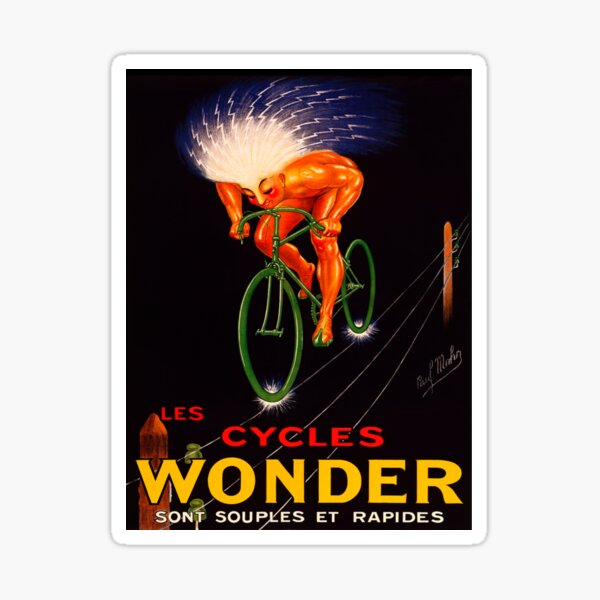 Item preview, 1923 Vintage Les Cycles Wonder Electric French Bicycle Poster designed and sold by Jéanpaul  Ferro.