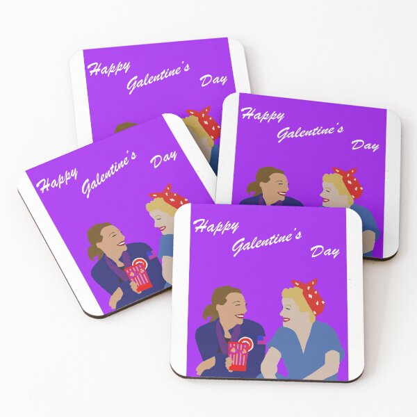 Item preview, Happy Galentine's Day | Leslie and Ann Minimalist Print | Parks and Rec TV Characters | Feminist TV Characters designed and sold by tytybydesign.
