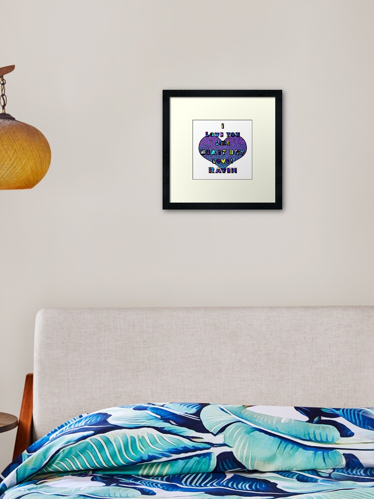 I Love You Like Beast Boy Loves Raven Framed Art Print By Artbyomega Redbubble