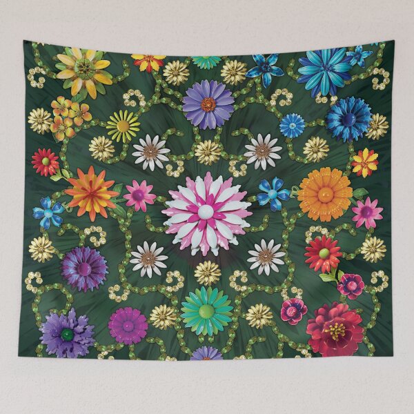 Item preview, Enamel Flower crewelwork designed and sold by Lesa Marino.