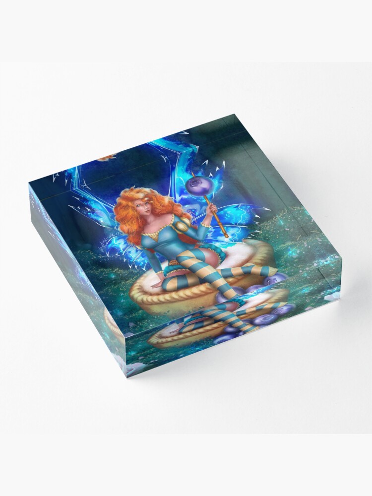 Alternate view of Blueberry Cake Fairy Acrylic Block