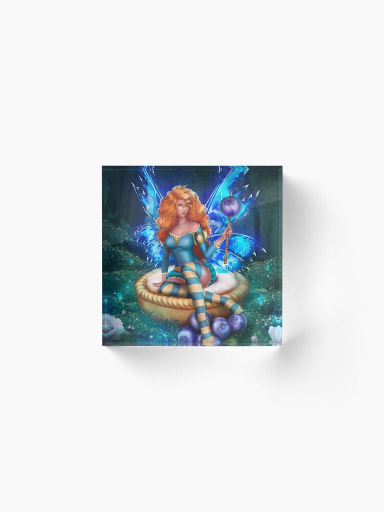 Alternate view of Blueberry Cake Fairy Acrylic Block