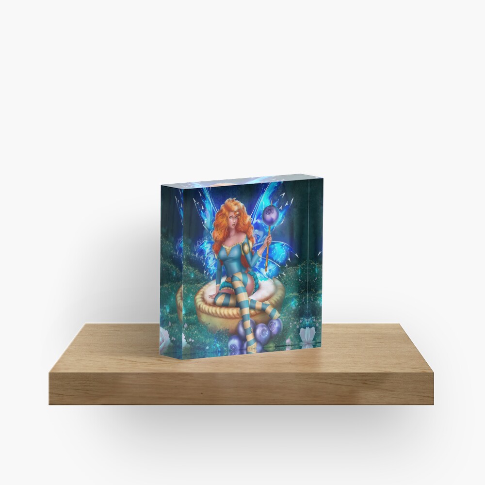 Blueberry Cake Fairy Acrylic Block