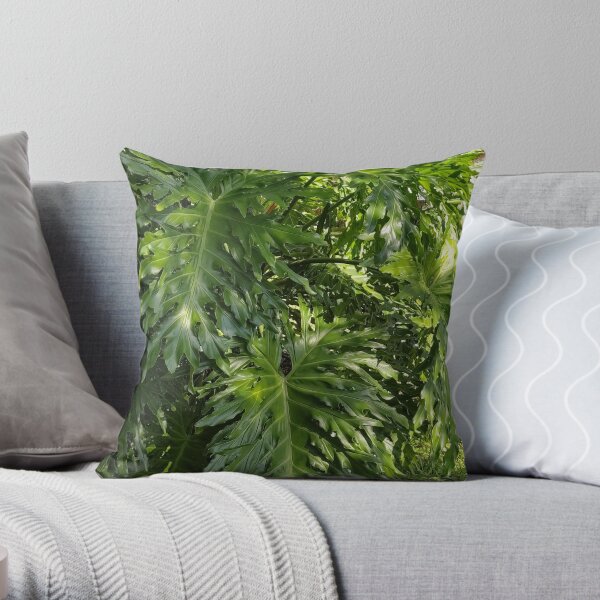 Elephant Ear Plant Photo Throw Pillow
