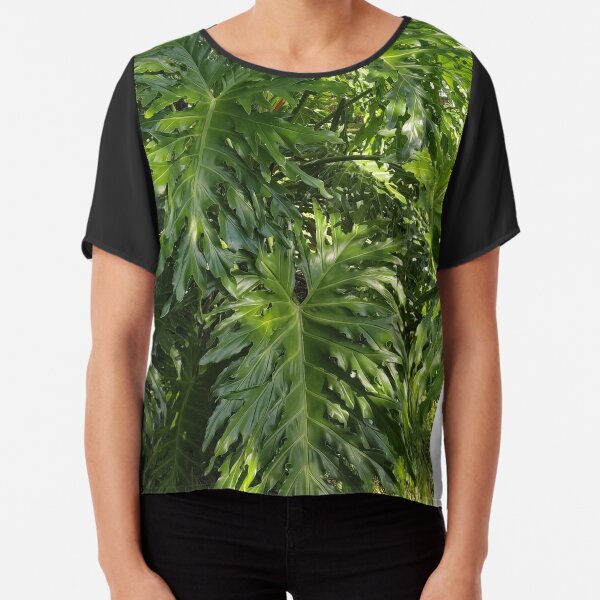 Elephant Ear Plant Photo Chiffon Top