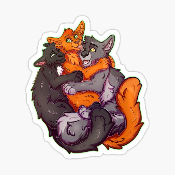 Ravenpaw, Firepaw & Greypaw (Warrior Cats) Sticker by MoonDaneka