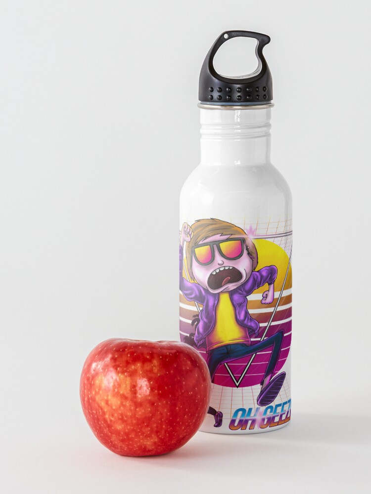 Alternate view of synthwave morty ohgeez! Water Bottle