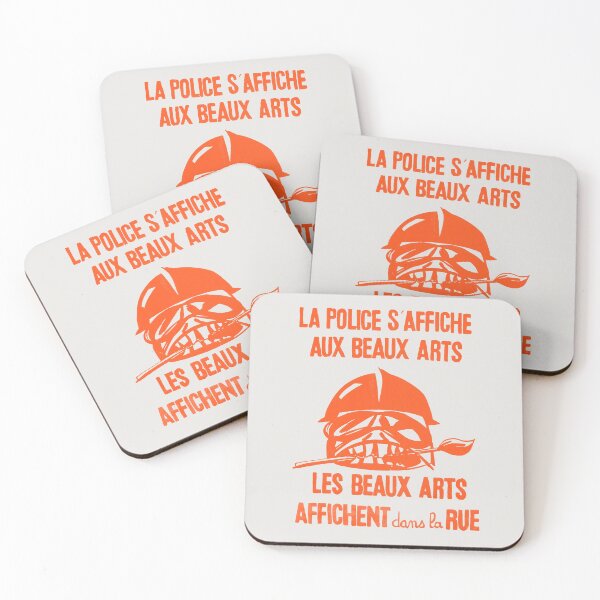 Item preview, ! NEW ! Paris Revolt, May 68: 'LES BEAUX ARTS': Original in Orange Red on Bone Grey designed and sold by Day Chapman.
