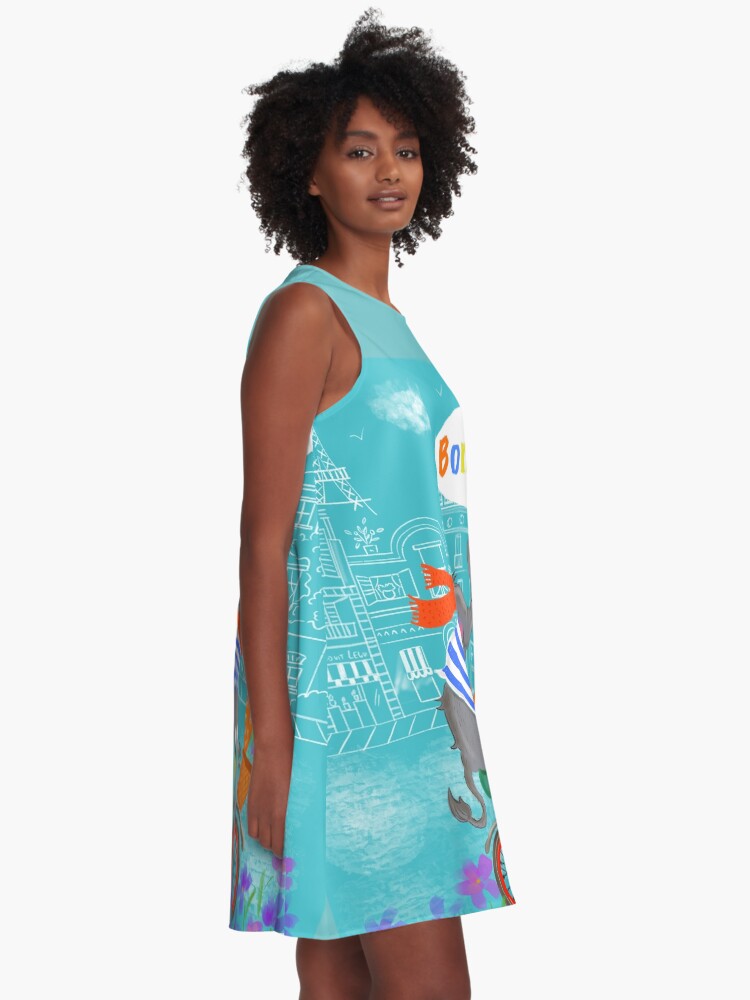 Alternate view of Bonjour Elephant A-Line Dress