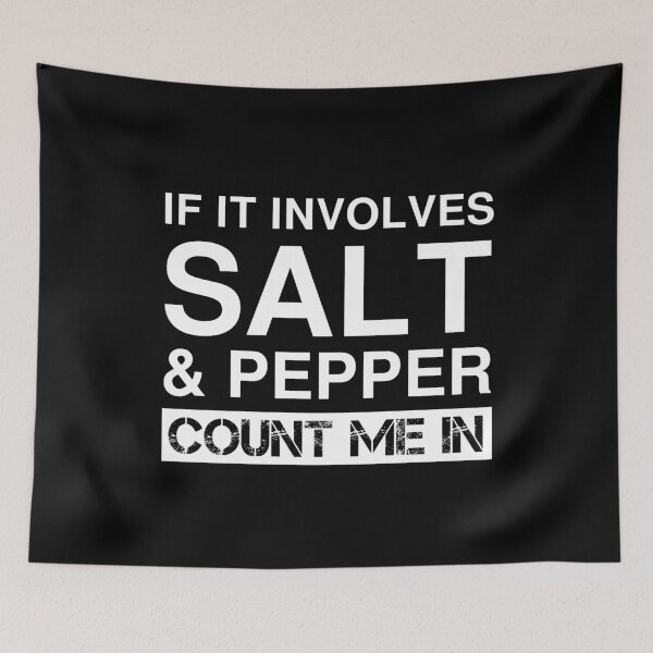 Item preview, Funny Salt And Pepper Cooking Spices Red White Black Pepper designed and sold by Creekman Designs.