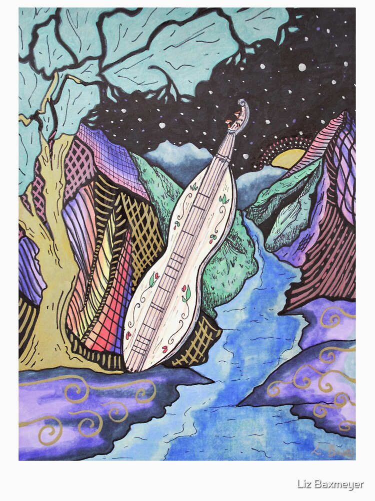 Thumbnail 7 of 7, Classic T-Shirt, Mountain Music Series - Dulcimer designed and sold by Lizr81.