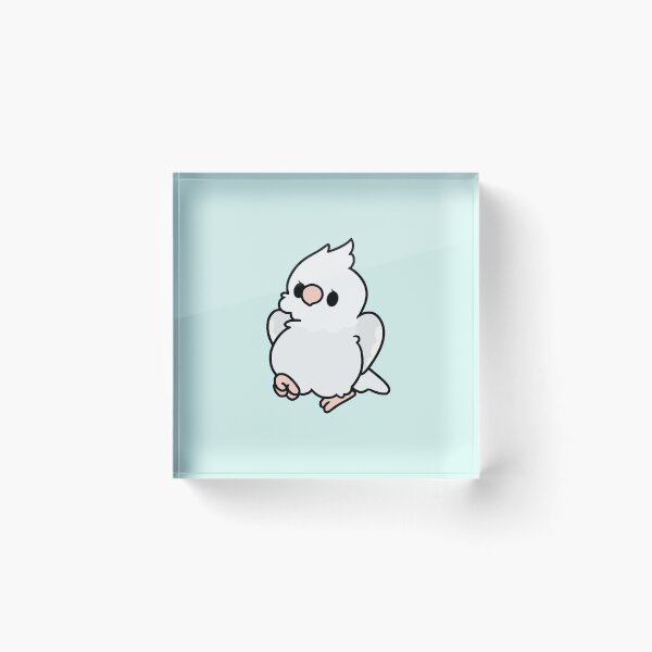 Item preview, Albino Cockatiel - Kawaii Birbs designed and sold by blirbos.