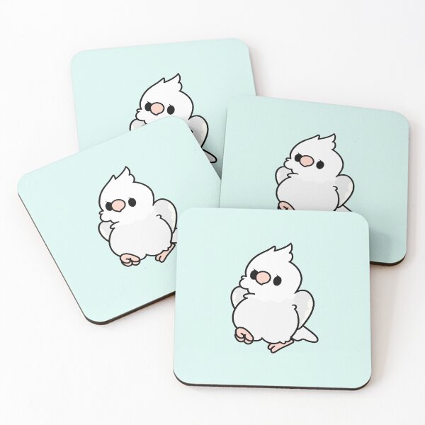 Item preview, Albino Cockatiel - Kawaii Birbs designed and sold by blirbos.