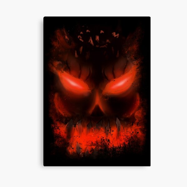 demon skull Canvas Print