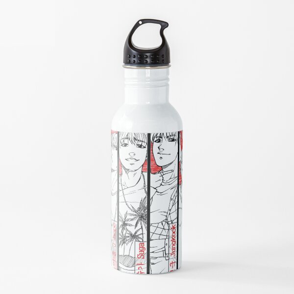 BTS - red, black & white Water Bottle