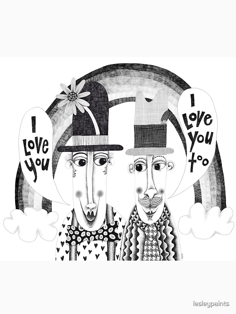 I love you I love you too by lesleypaints