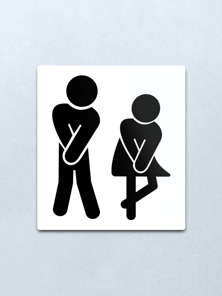 Toilet door decal Aluminium Male and Female Bathroom Sign Restroom WC Symbol 