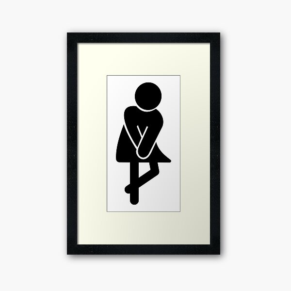 Man Boy Busting For A Pee Restroom Bathroom Toilet Door Joke Sign Poster  for Sale by Maljonic