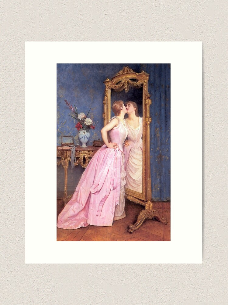 Alternate view of Toulmouche's "Vanity" Art Print